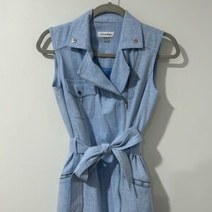 Calvin Klein denim blue midi dress. Size 2. Never been worn.